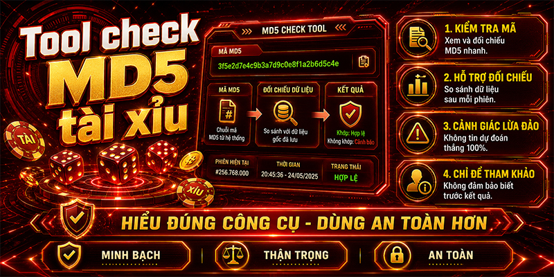 Tool check tài xỉu MD5 có đáng tin không